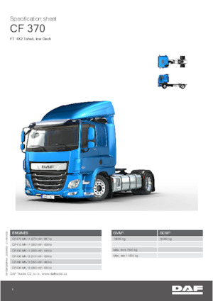 Влекачи DAF CF 370 FT Low Deck