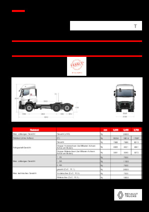 Влекачи Renault T T6X2 LOW 11L E6