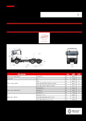 Влекачи Renault T T6X2 PUSHER 11L E6