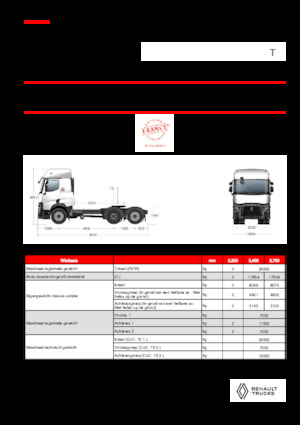 Влекачи Renault T T6X2 TAG 11L E6