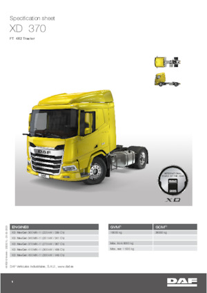 Влекачи DAF XD 370 FT