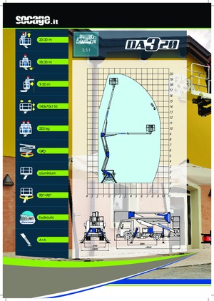 Монтирани на ремаркета повдигачи с подвижна стрела Socage DA 320