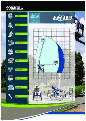 Телескопични вишки, монтирани на камион Socage T315 ForSte