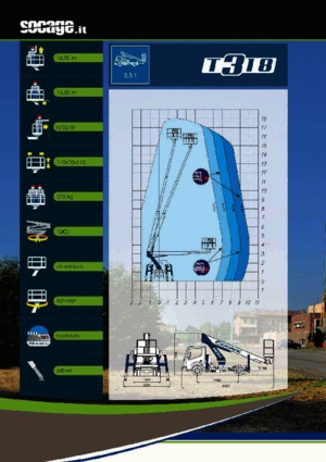 Телескопични вишки, монтирани на камион Socage T 318 ForSte
