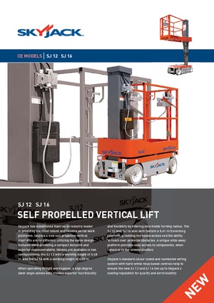 Подемници с единична вертикална мачта Skyjack SJ 12