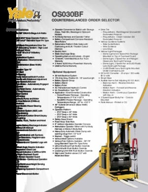 Машини за събиране на поръчки Yale OS030BF