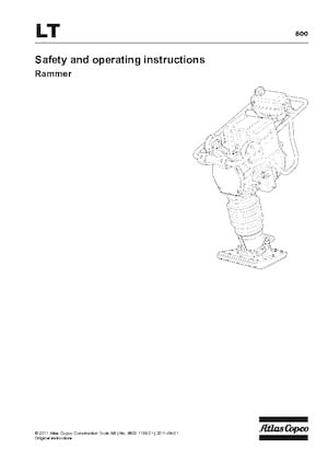 Бензинови и дизелови вибротрамбовки Atlas Copco LT 800