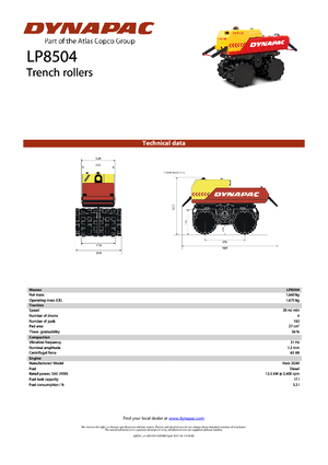 Вибрационни валяци Dynapac LP 8504