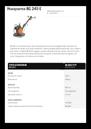 Роторни заглаждачи - ръчно водими Husqvarna BG 245E