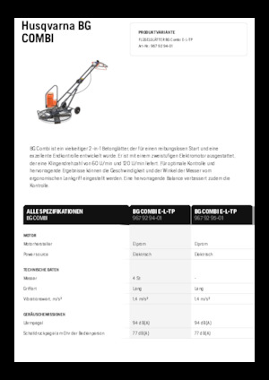 Роторни заглаждачи - ръчно водими Husqvarna BG COMBI