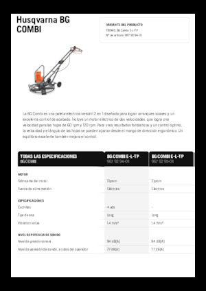 Роторни заглаждачи - ръчно водими Husqvarna BG COMBI