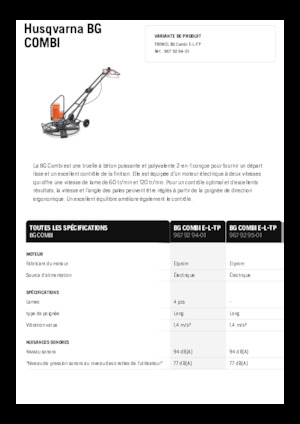Роторни заглаждачи - ръчно водими Husqvarna BG COMBI