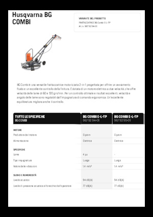 Роторни заглаждачи - ръчно водими Husqvarna BG COMBI
