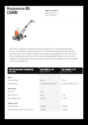 Роторни заглаждачи - ръчно водими Husqvarna BG COMBI