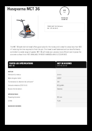 Роторни заглаждачи - ръчно водими Husqvarna MCT 36