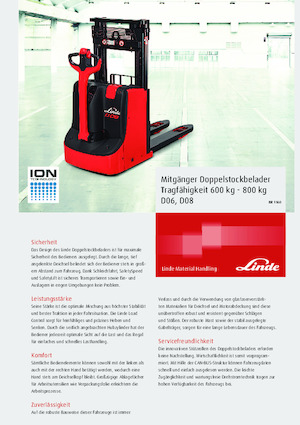 Уоки стакери Linde D06 