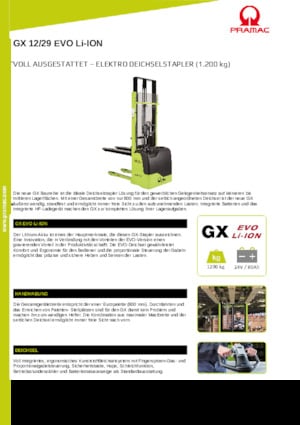 Уоки стакери PRAMAC Lifter GX 12/29 Evo Li-Ion