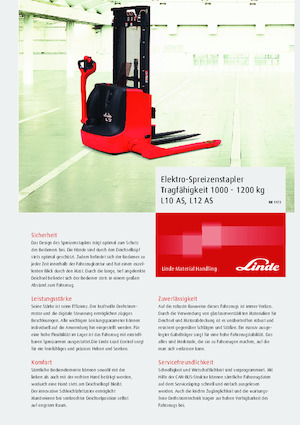 Уоки стакери Linde L12AS Triplex 120x50