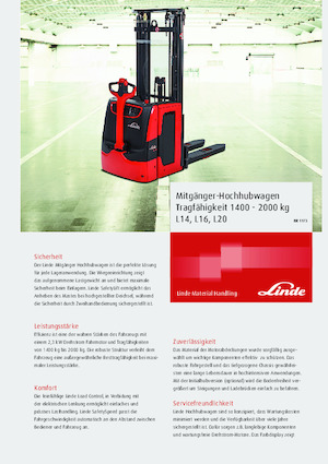 Уоки стакери Linde L20 Triplex 