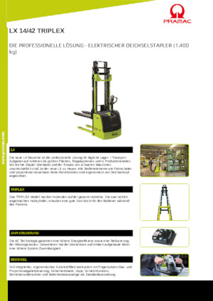 Уоки стакери PRAMAC Lifter LX 14/42 Triplex