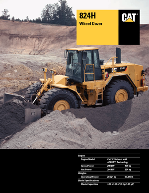 Колесна дозаторна машина Caterpillar 824H