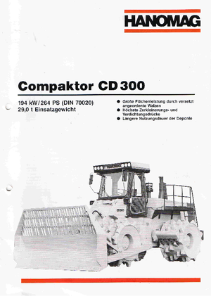 Компактори за отпадъци Hanomag CD 300