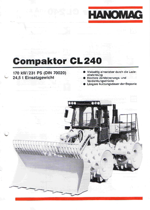 Компактори за отпадъци Hanomag CL 240