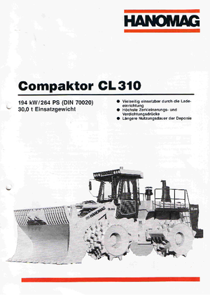 Компактори за отпадъци Hanomag CL 310