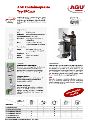 Преси за отпадъци AGU EPC 240