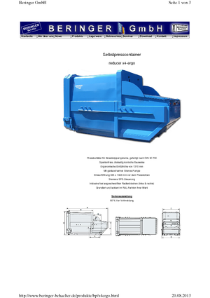 Преси за отпадъци Beringer reducer x 4 ergo MB