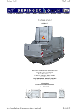 Преси за отпадъци Beringer reducer x 4 MB
