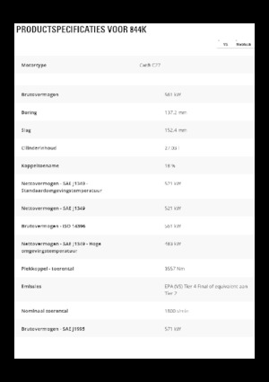 Колесна дозаторна машина Caterpillar 844K