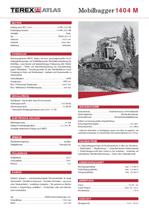 Колесни екскаватори Atlas 1404 M
