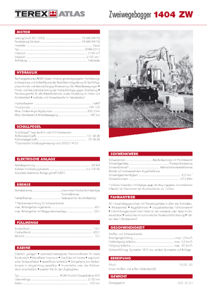 Колесни екскаватори Atlas 1404 ZW