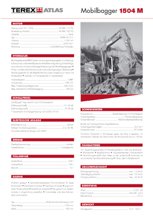 Колесни екскаватори Atlas 1504 M