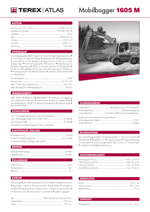 Колесни екскаватори Atlas 1605 M