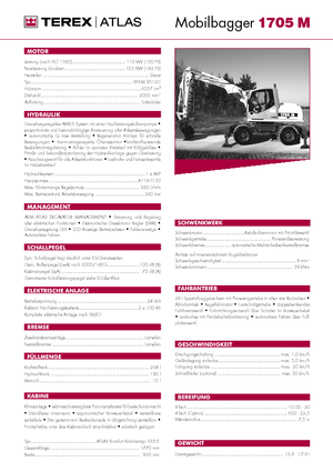 Колесни екскаватори Atlas 1705 M