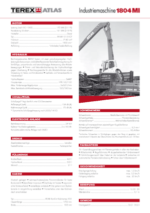 Колесни екскаватори Atlas 1804 MI