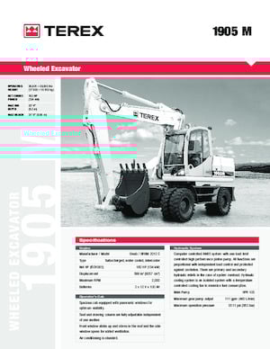 Колесни екскаватори Terex 1905M