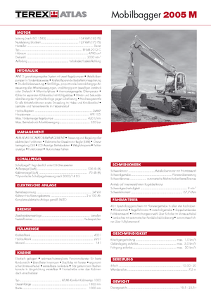Колесни екскаватори Atlas 2005 M