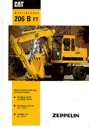Колесни екскаватори Caterpillar 206B