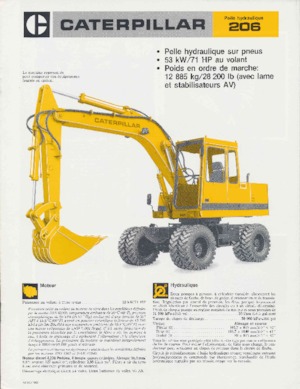 Колесни екскаватори Caterpillar 206