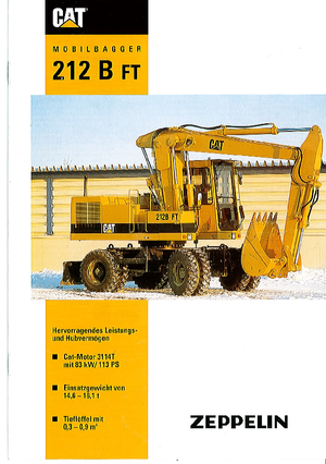 Колесни екскаватори Caterpillar 212B
