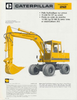 Колесни екскаватори Caterpillar 212