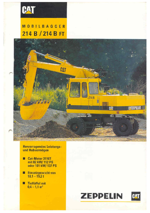 Колесни екскаватори Caterpillar 214B