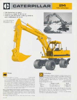 Колесни екскаватори Caterpillar 214