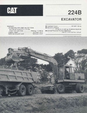 Колесни екскаватори Caterpillar 224B