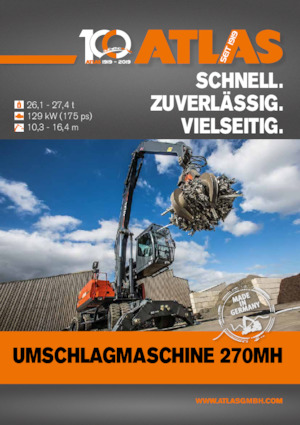 Колесни екскаватори Atlas 270 MH