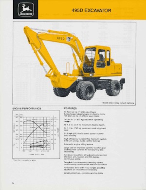 Колесни екскаватори John Deere Construction 495D