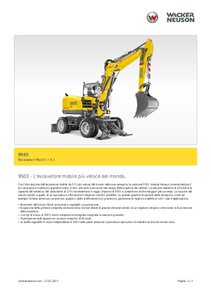 Колесни екскаватори Neuson 9503